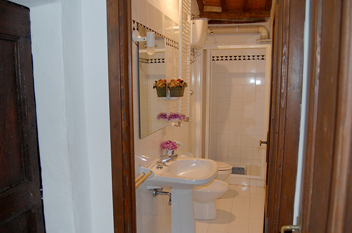 Bagno camera con terrazza